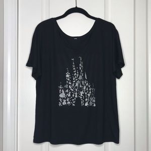Disney Inspired Glitter Character Castle Shirt